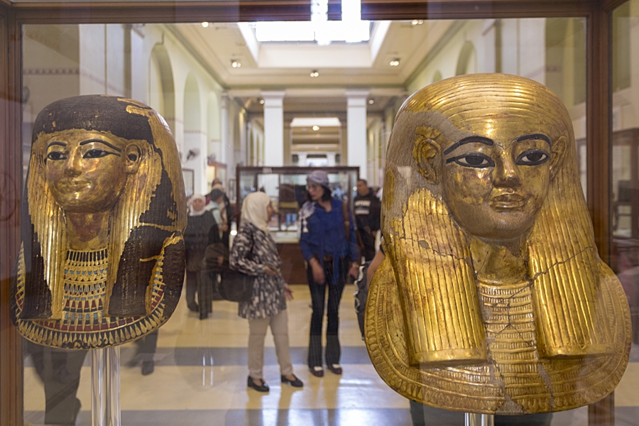 Maski pośmiertne w Muzeum Egipskim w Kairze